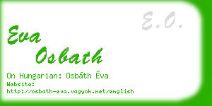 eva osbath business card