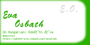 eva osbath business card